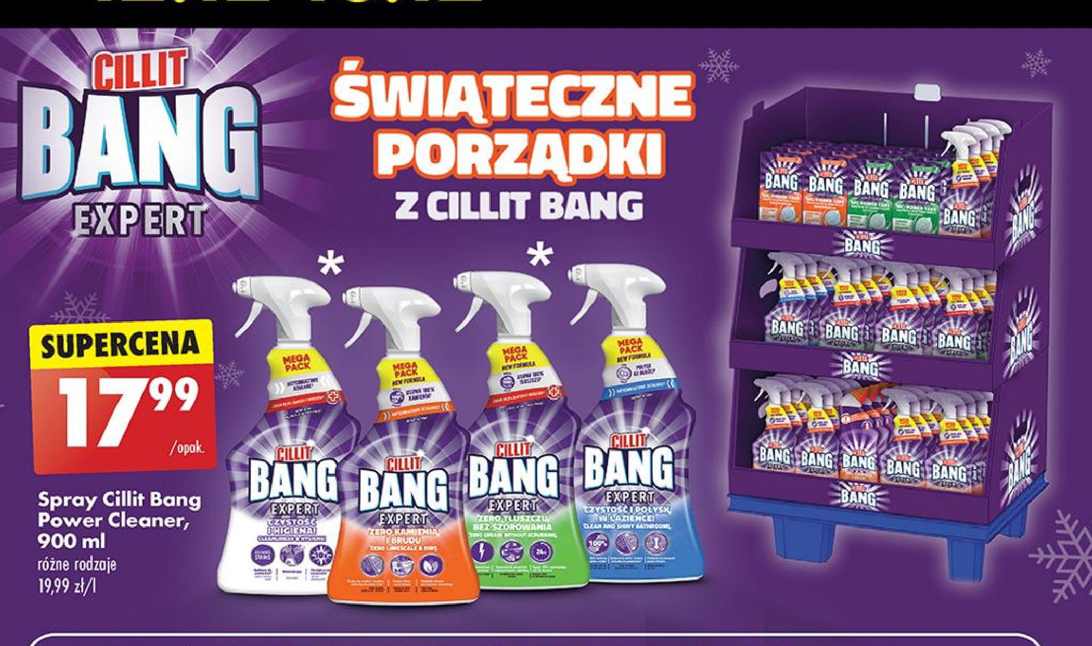 Płyn odtłuszczanie bez szorowania Cillit bang promocja w Biedronka