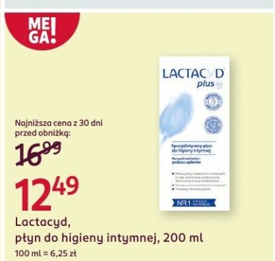 Płyn do higieny intymnej Lactacyd promocja w Rossmann