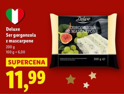 Ser gorgonzola z mascarpone promocja w Lidl