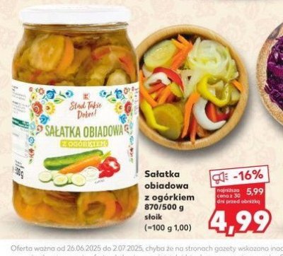 Sałatka obiadowa z ogórkiem K-classic stąd takie dobre! promocja