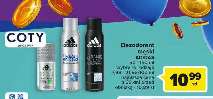 Dezodorant Adidas men dynamic pulse Adidas cosmetics promocja