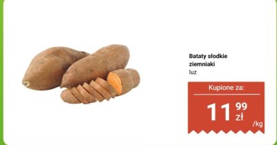 Bataty słodkie ziemniaki promocja w Biedronka