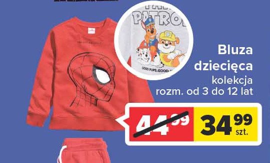 Bluza dziecięca 3-12 lat spiderman promocja