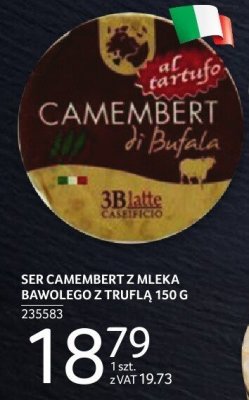 Ser Camembert z mleka bawolego z truflą 150 g promocja w Selgros