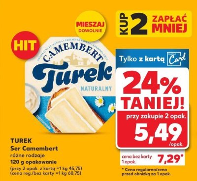 Ser Camembert Naturalny  promocja w Kaufland