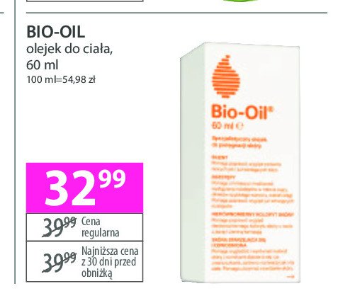 Olejek do ciała na blizny i rozstępy Bio-oil promocja w Hebe