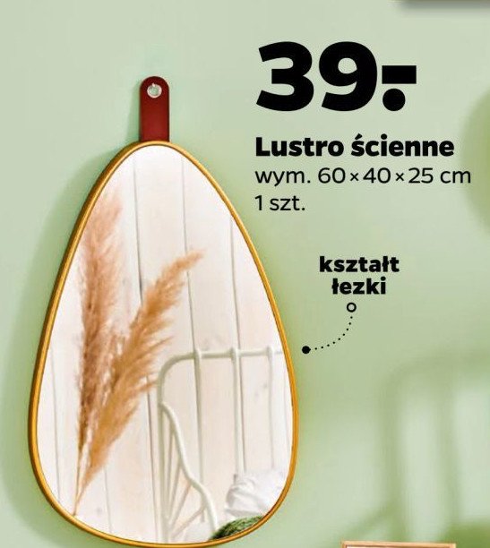 Lustro ścienne 60 x 40 x 25 cm promocja w Netto