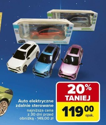 Auto elektryczne zdalnie sterowane różne modele promocja w Carrefour