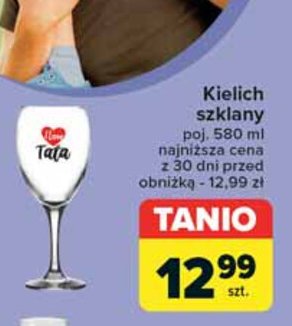 Kielich szklany dla taty 580 ml promocja