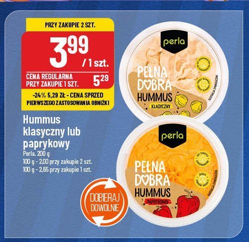 Hummus klasyczny Perla promocja