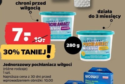 Jednorazowy pochłaniacz wilgoci różne rodzaje promocja w Netto