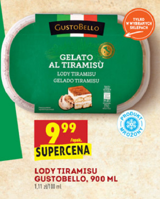 Lody tiramisu Gustobello promocja