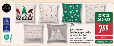 Poszewka świąteczna na poduszkę 3 szt. promocja w Aldi