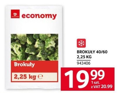 Brokuły 40/60 2,25 kg economy promocja w Selgros