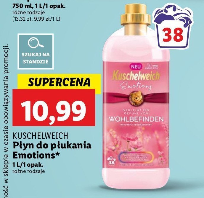 Płyn do płukania różowy Kuschelweich promocja