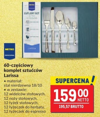 60-częściowy komplet sztućców Larissa promocja w Makro