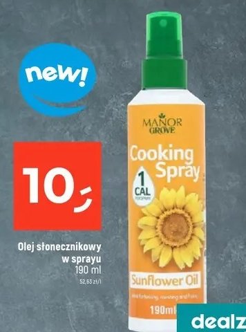 Olej s艂onecznikowy w sprayu Manor grove promocja