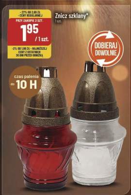 Znicz szklany 50 g promocja w POLOmarket