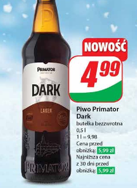 Piwo Primator dark promocja w Dino