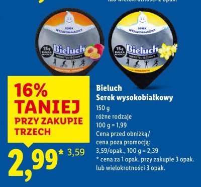 Serek wysokobiałkowy, różne rodzaje promocja w Lidl