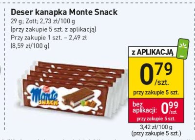 Zott Monte Snack - baton mleczny promocja