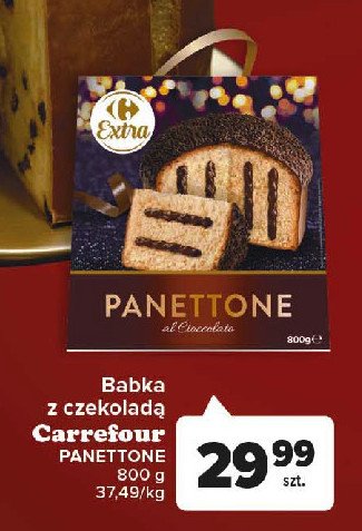 Babka panettone z czekoladą Carrefour extra promocja