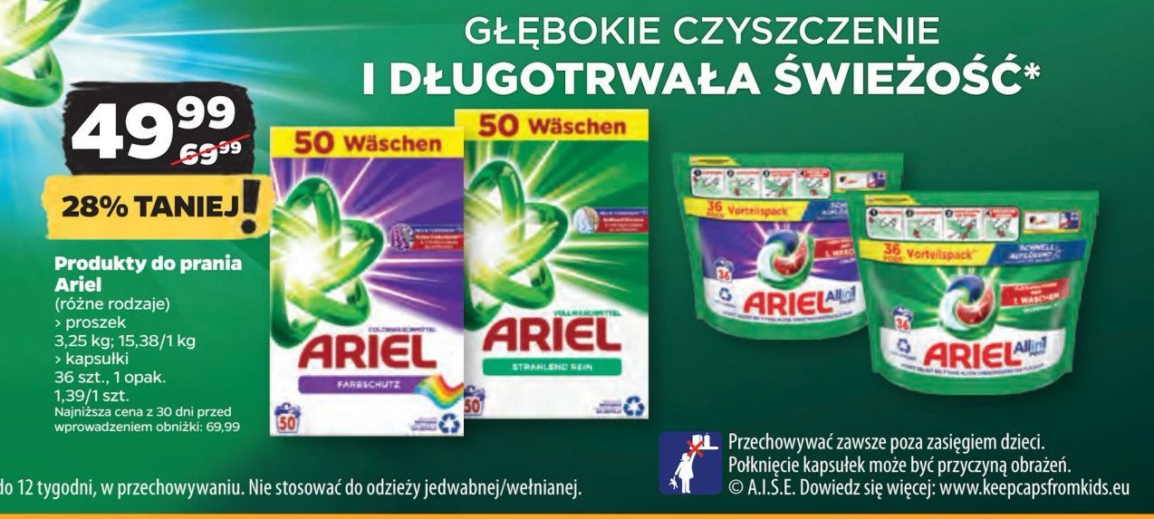 Proszek do prania koloru Ariel promocja