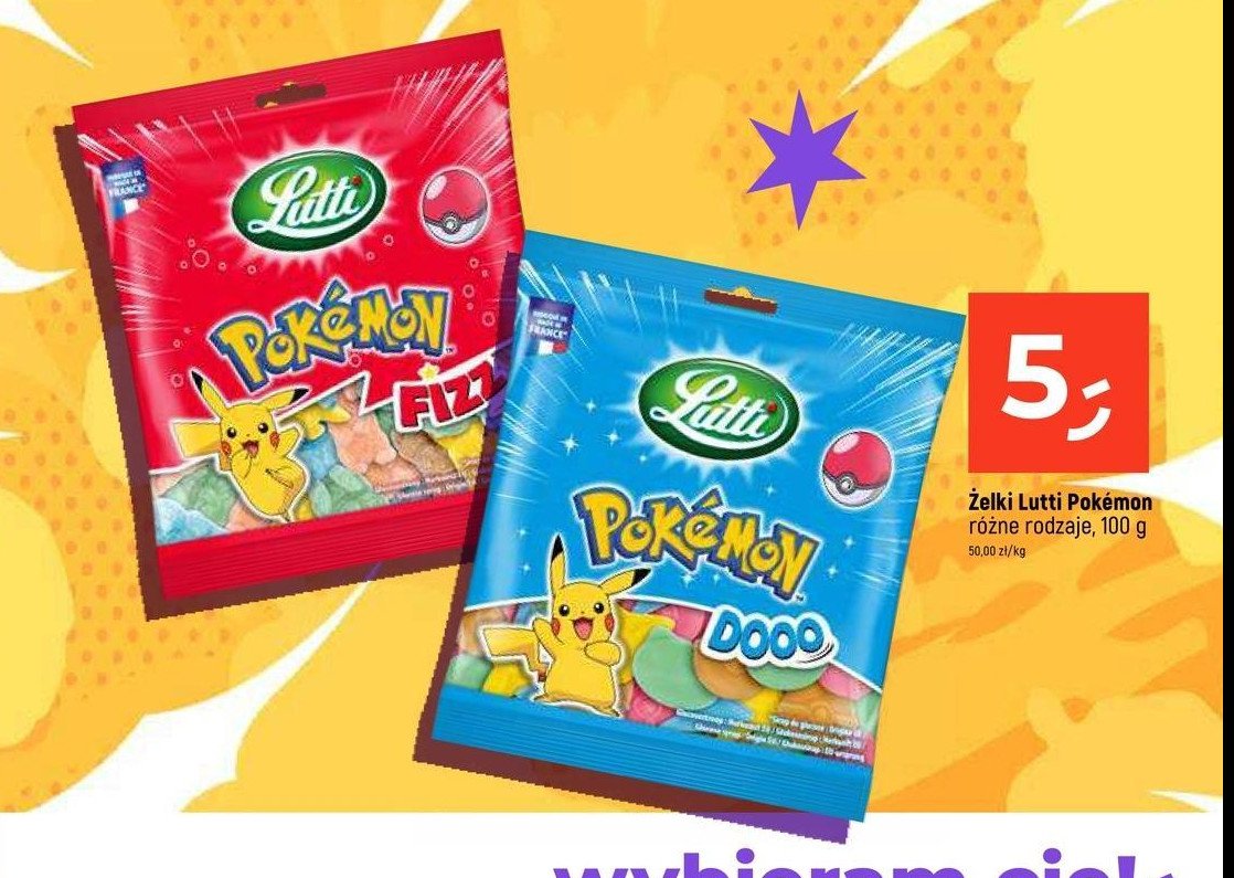 Żelki pokemon frizz LUTTI promocja