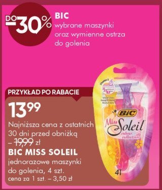 BIC MISS SOLEIL jednorazowe maszynki do golenia, 4 szt. promocja w Super-Pharm