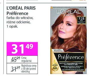 Farba do włosów 7.23 L'oreal preference promocja