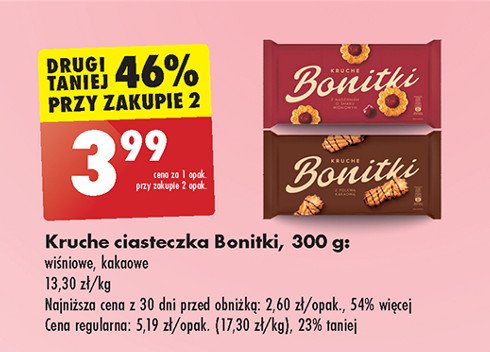 Ciasteczka kruche z polewą kakaową Bonitki promocja