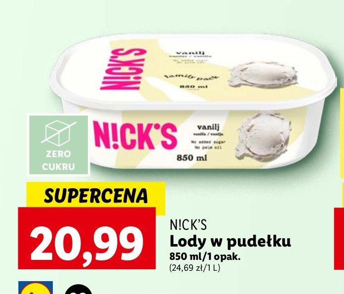 Lody waniliowe N!ck's promocja