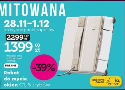 Robot do mycia okien C1, 5 trybów promocja w Biedronka