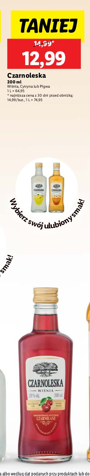 Wódka Czarnoleska pigwa promocja w Lidl