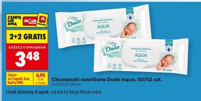 Chusteczki nawilżane Dada Aqua 50/52 szt. promocja w Biedronka