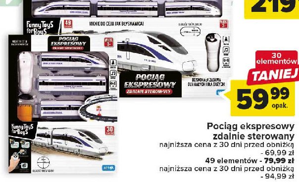 Pociąg ekspresowy zdalnie sterowany promocja w Carrefour