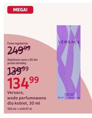 Woda perfumowana Versace dla kobiet, 30 ml promocja w Rossmann
