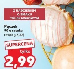 Pączek z nadzieniem truskawkowym promocja w Kaufland