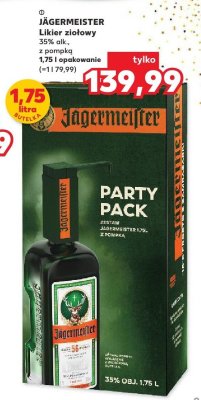 Likier ziołowy Jägermeister Party Pack promocja w Kaufland