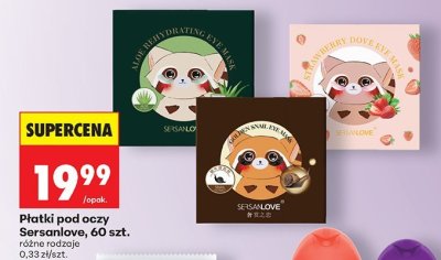 Płatki pod oczy Sersanlove, 60 szt., różne rodzaje promocja w Biedronka