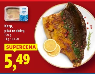 Karp, płat ze skórą promocja w Lidl