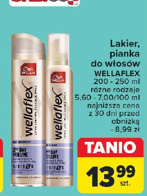 Lakier do włosów 2 days volume Wella promocja w Carrefour Market