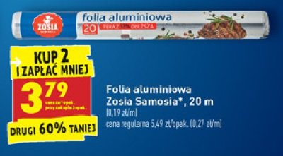 Folia aluminiowa 20 m Zosia samosia promocja