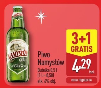Piwo Namysłów butelka 0,5l promocja w Aldi