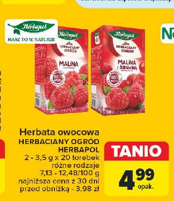 Herbata malina z żurawiną Herbapol herbaciany ogród promocja w Carrefour Market