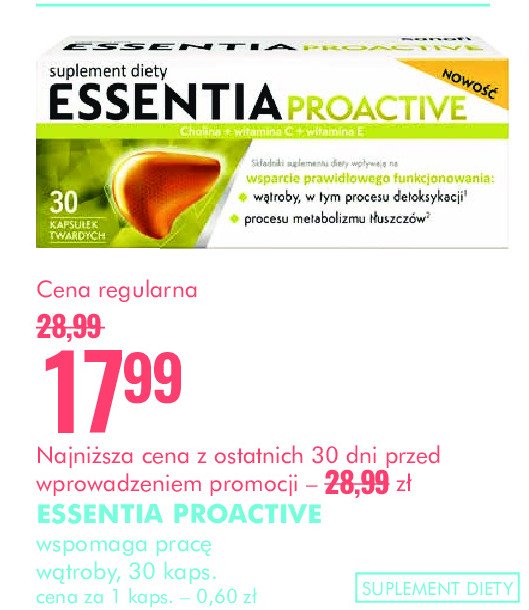 Suplement diety Essentia proactive promocja