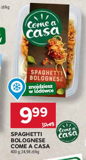 Spaghetti bolognese Come a casa promocja