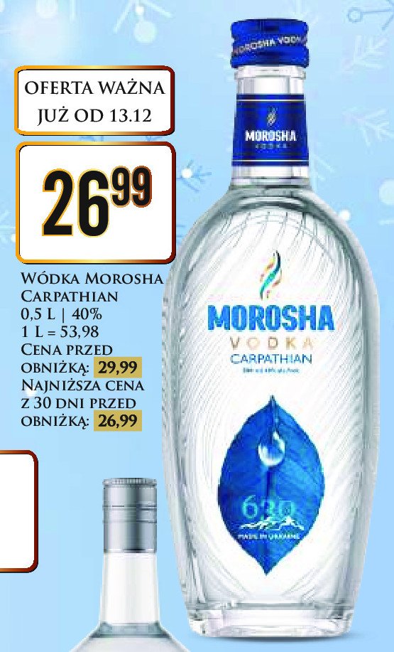 Wódka MOROSHA CARPATHIAN promocja w Dino