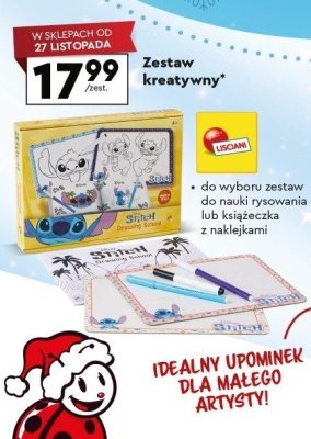 Zestaw kreatywny do nauki rysowania dla książeczka z naklejkami promocja w Biedronka