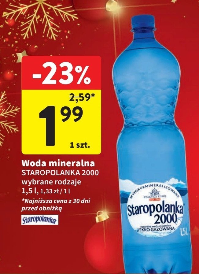 Woda lekko gazowana Staropolanka promocja